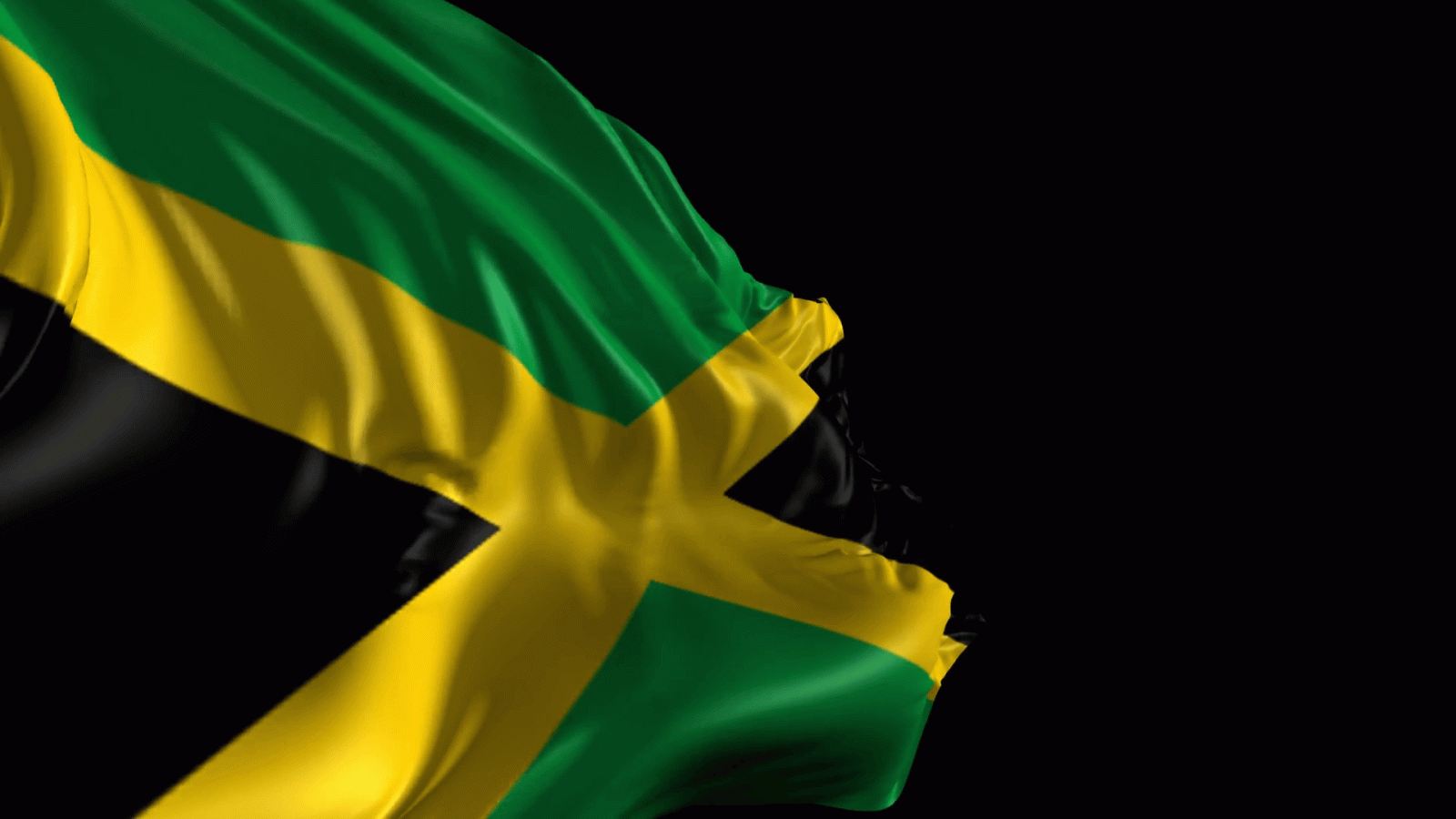 1920x1080 Flag of Jamaica- Beautiful 3d animation of Jamaica with alpha channel  Motion Background - Storyblocks Video