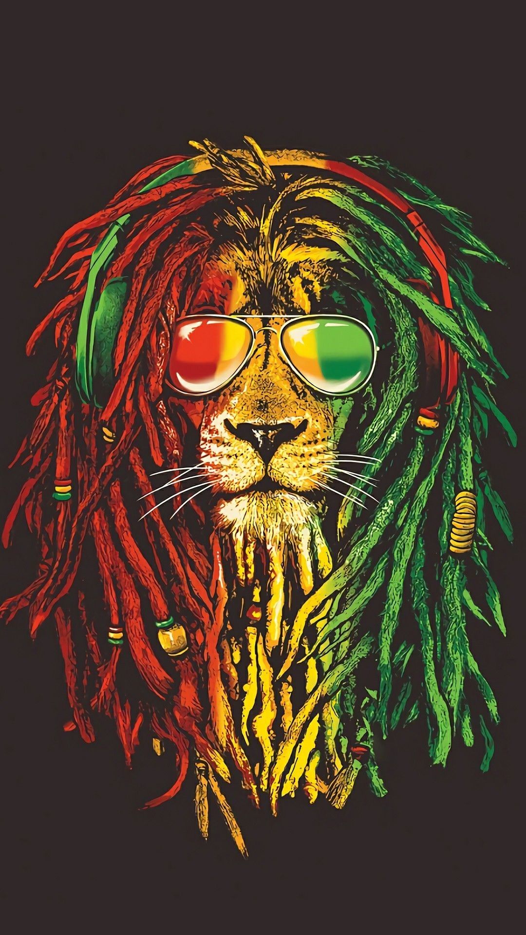 1080x1920 60+ Rasta Lion Wallpapers on WallpaperPlay