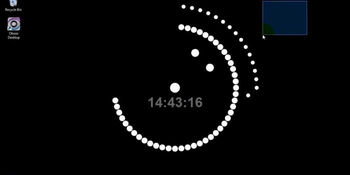 1280x720 Cool Dots Desktop Clock Wallpaper