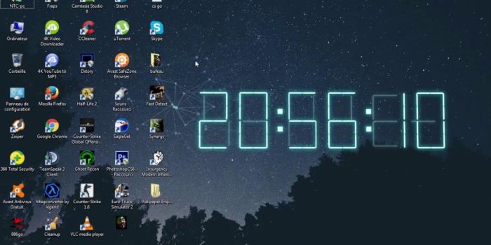 1280x720 Free 3D Digital Clock For wallpaper engine Build New 2017 Free download Link
