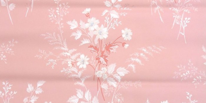 1000x1000 1940s Floral Vintage Wallpaper White Daisy Flowers on Pink | eBay