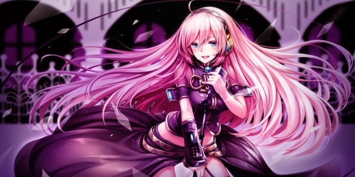 1920x1080 Download 1920x1080 Vocaloid, Luka Megurine, Mic, Singing Wallpapers