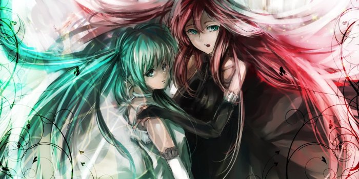 1600x1200 Hatsune miku and megurine luka illustration HD wallpaper | Wallpaper