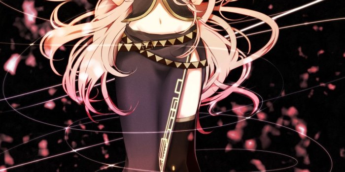 1300x1923 Vocaloid, blue eyes, skirts, Megurine Luka, headset, pink hair