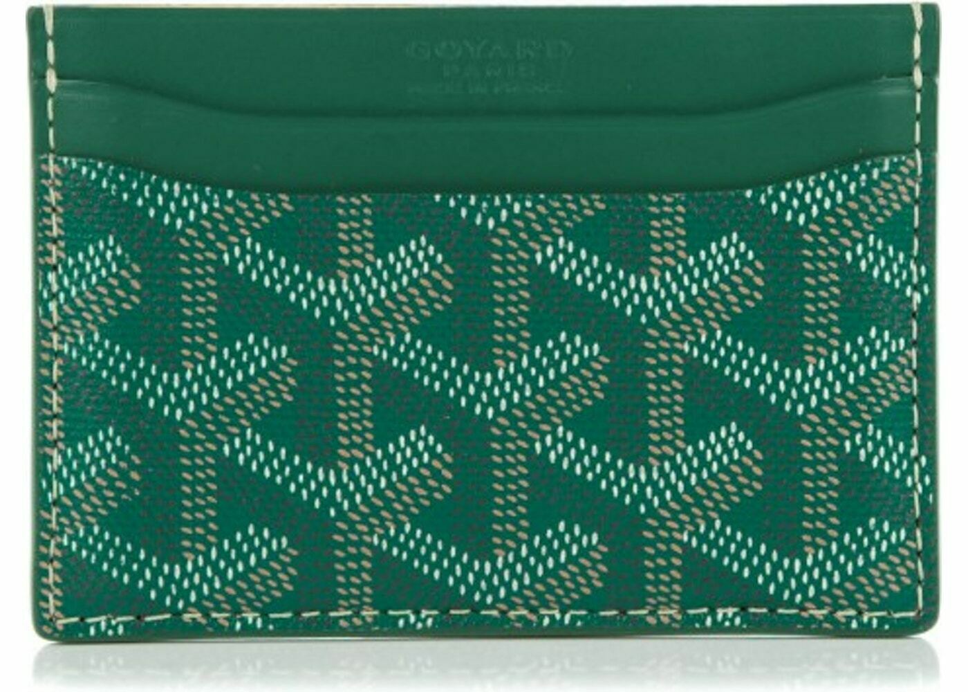 1400x1000 GOYARD Card Case Holder ST SULPICE Wallet Green, 100% Authentic, NEW
