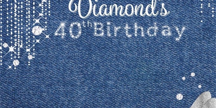 1000x1000 Leowefowa 6X6FT Happy 40th Birthday Backdrop Diamonds Bokeh Sparkle Spots  High-Heeled Shoes Backdrops for Photography Blue Jean Wallpaper Vinyl Photo 