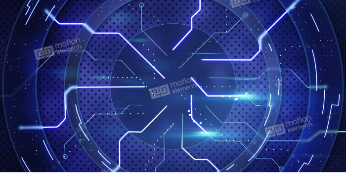 1920x1080 Blue Hi-tech Abstract Loopable Background Stock Animation