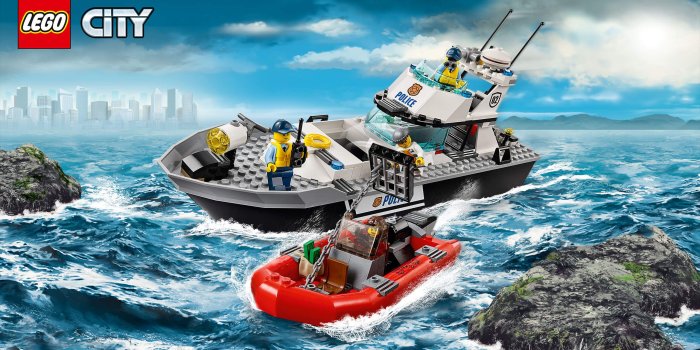 2560x1440 Police Patrol Boat - Wallpapers - LEGO® City - LEGO.com US