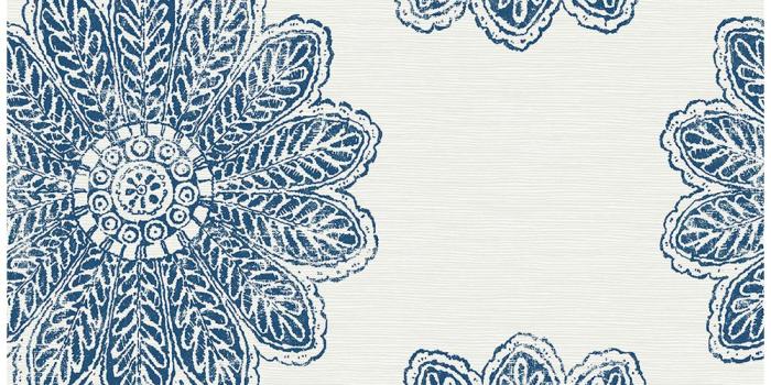 1000x1000 A-Street 8 in. x 10 in. Sol Indigo Medallion Wallpaper Sample 2793