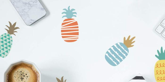 1000x1000 Wall Sticker Decal, Removable Colorful Pineapple Wallpaper for Kid's  Room/Bedroom/Living Room, PVC...