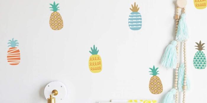 1050x1050 Senarai Harga Tofok 24pcs Colorful Pineapple Wall Stickers Nordic