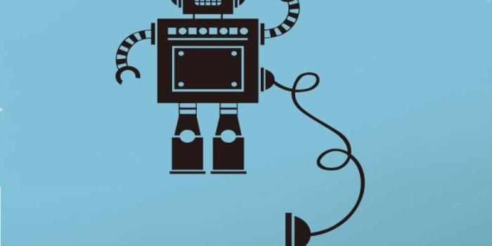 1000x1000 Amazon.com: Wall Sticker Cartoon Robot Art Wallpaper Vinyl Wall