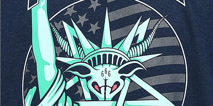1000x1184 Thrasher Liberty Goat Navy T-Shirt