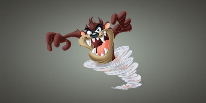 1332x850 Wallpaper tornado, vortex, Taz, The Tasmanian devil, Looney Tunes