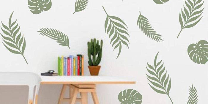 1177x1500 Amazon.com: Pene Tropical Leaf Wall Decal Tropical Bedroom Decor