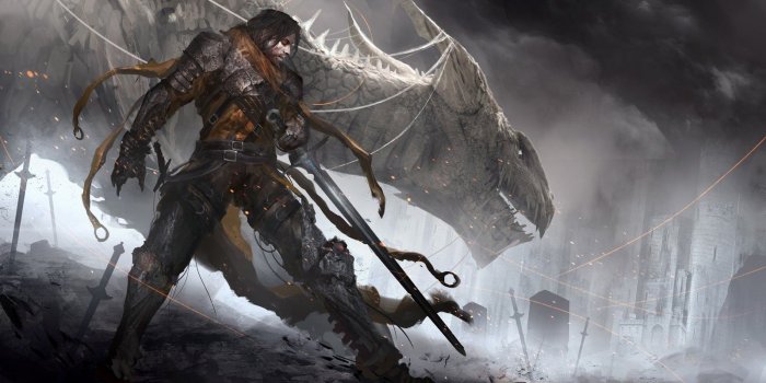 1600x900 4578359 #dragon, #sword, #warrior, wallpaper | General wallpapers