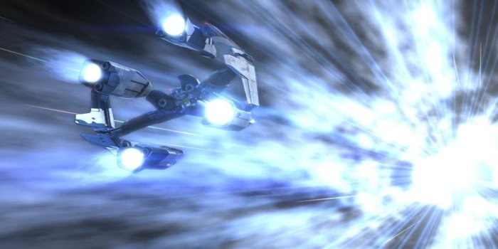 1024x768 Download Wallpaper spaceship, 1024x768, Hyperspeed