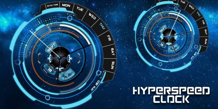 1329x768 Hyperspeed Clock for xwidget by Jimking