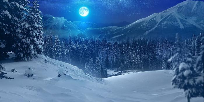 1200x725 45+ Snowy Moon Wallpapers - Download at WallpaperBro