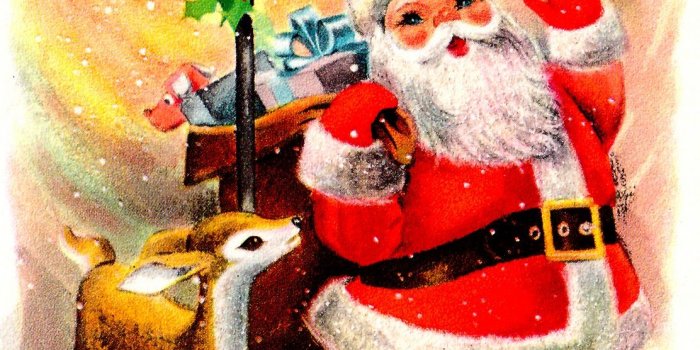 1112x1600 50+] Vintage Santa Wallpaper on WallpaperSafari