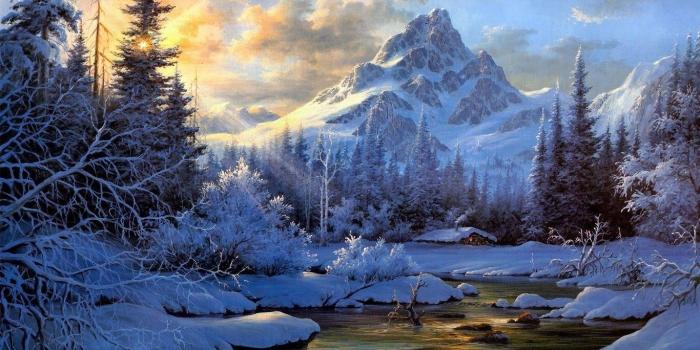 1366x768 Desktop Winter Wallpaper HD-series-beautiful-winter-moon-wallpaper