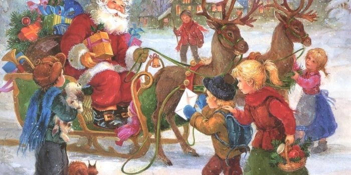 1024x768 Vintage Christmas Santa Wallpapers - Top Free Vintage Christmas