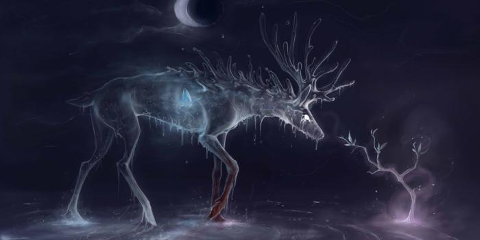 1181x700 Animal - Artistic moon 3d winter fantasy wallpaper | 3000x1778