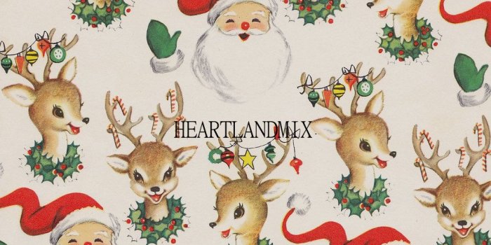 1024x984 Santa and Reindeer Vintage Christmas Paper Digital Image Wallpaper Download  Printable 300 DPI