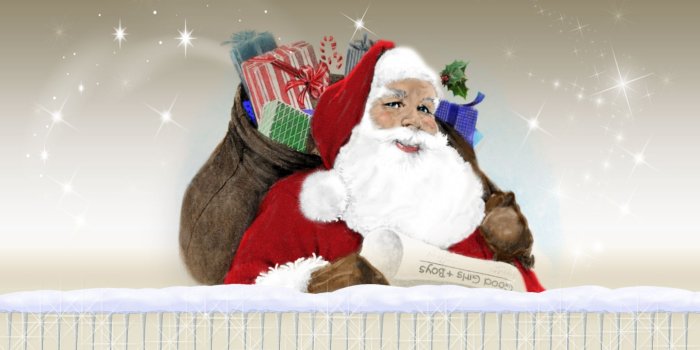 1920x1200 Christmas Vintage Santa by Frankief