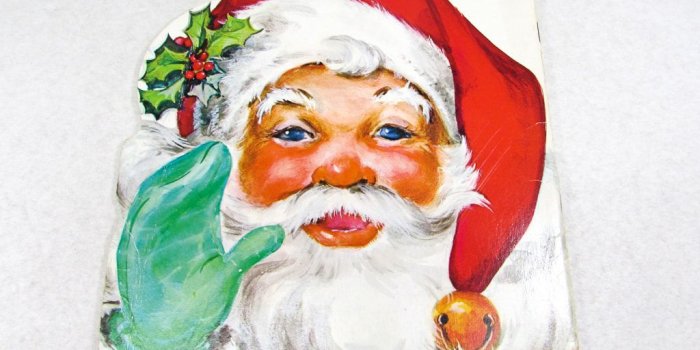 1024x768 The Santa Claus Book Vintage Golden Shape Book Paperback