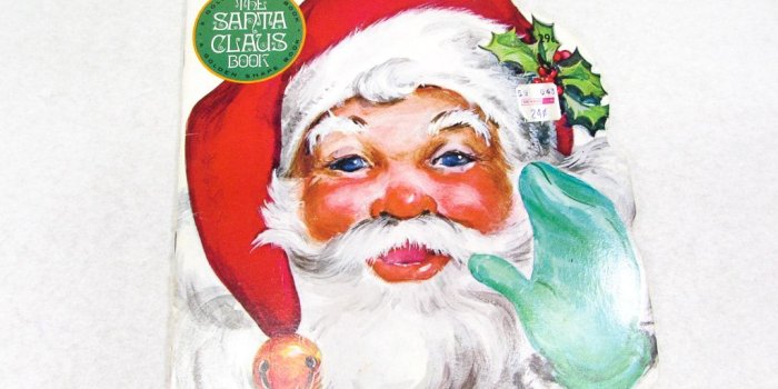 1024x768 The Santa Claus Book Vintage Golden Shape Book Paperback