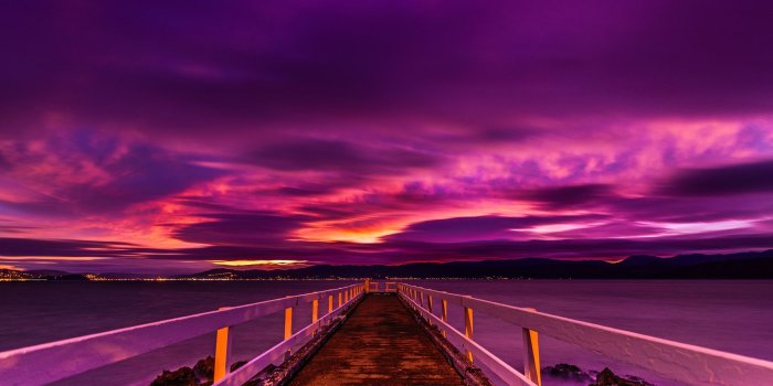 2048x1158 Sunset Purple Wallpapers