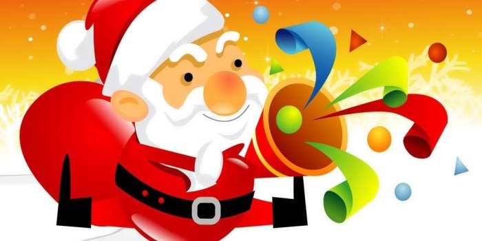 1024x768 Santa in the car vintage christmas clipart | Chainimage