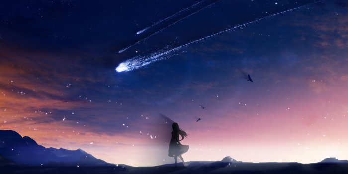 3840x2160 Anime kite in sky dusk Wallpaper 4k Ultra HD ID:3042