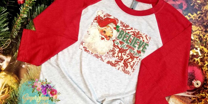 2048x1536 Believe in the Magic Vintage Santa Claus Christmas Digital Design File