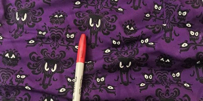 794x1059 Haunted Mansion, Wallpaper Inspired, Purple Material, Cotton Lycra, Knit  Fabric, Disney Textile, Magic Kingdom, Happy Haunts, Ghost Host