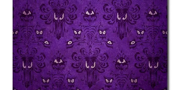 1000x1000 Disneyland Haunted Mansion Wallpaper Eerie Eyes Purple Large Mousepad | eBay