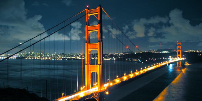 3456x1999 A Beautiful Night View of Golden Gate Bridge HD wallpaper