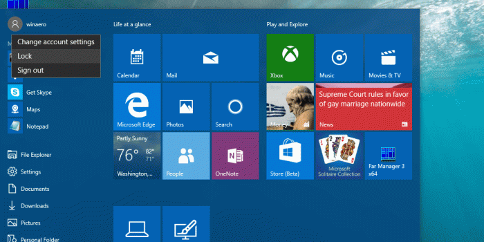 1024x768 All ways to lock a Windows 10 PC