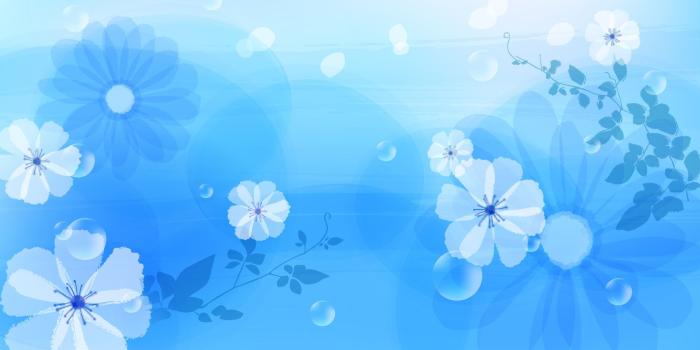 1920x1200 Abstract Flowers Blue Desktop Wallpaper