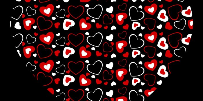 2560x1080 Download wallpaper 2560x1080 heart, hearts, art, dark, love dual