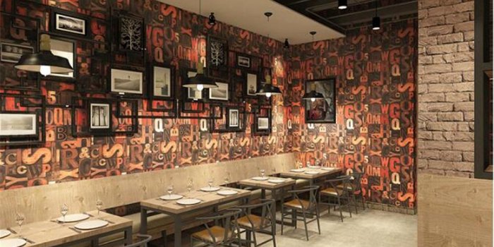 1000x800 Beibehang Fashion Simple English Letter Taped Bar Restaurant Cafe Ktv Hotel  Clothing Store Waterproof Pvc 3d Wallpaper