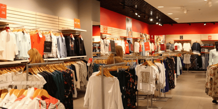 1920x1080 Hangers and shelves interior of a fashionable clothes store boutique -  shopping Stock Video Footage - Storyblocks Video