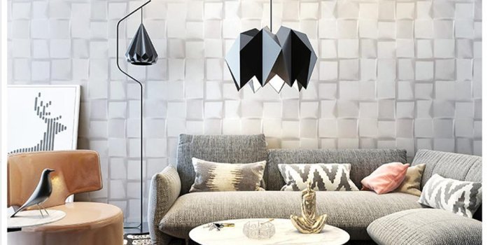 1000x800 3d Stereo Nordic Black And White Plaid Wall Paper Restaurant Clothing Store  Barber Shop Personality Wallpaper Behang