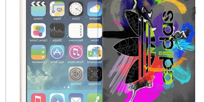 850x995 FineArts Combo of Adidas wallpaper Printed Back Cover and Screen Guard For  Apple iPhone 5S