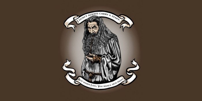 1244x700 Lord of the Rings Gandalf Wizard Drawing Brown humor funny quotes