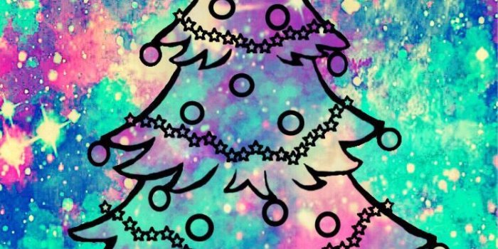 749x1332 Vintage Christmas Tree Galaxy Wallpaper #androidwallpaper