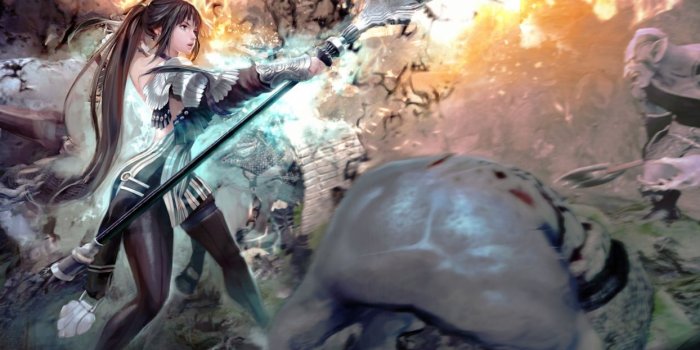 1244x700 Vindictus anime girl battle wallpaper | 1920x1080 | 48385 | WallpaperUP