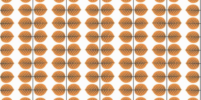 1000x1000 8 in. x 10 in. Bers Orange Leaf Wallpaper Sample