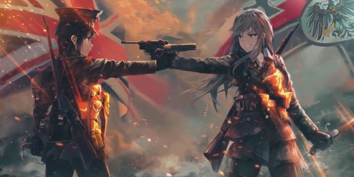 1280x720 [Wallpaper Engine] The Great War Battlefield 1 Anime Girl
